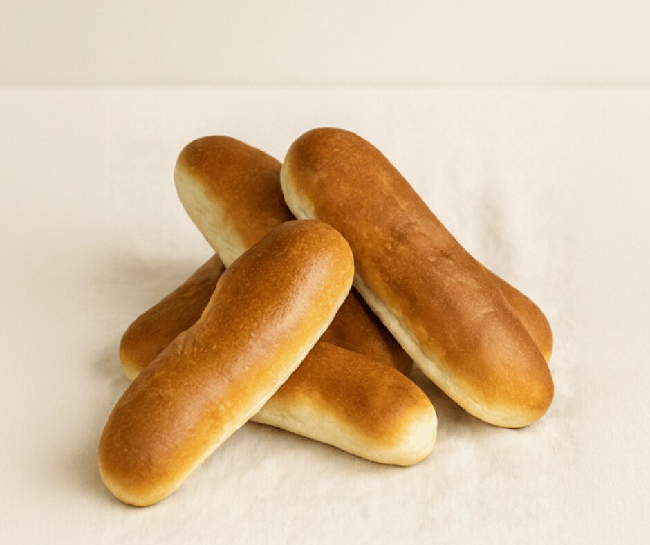 Vários pães de cachorro sobreposto